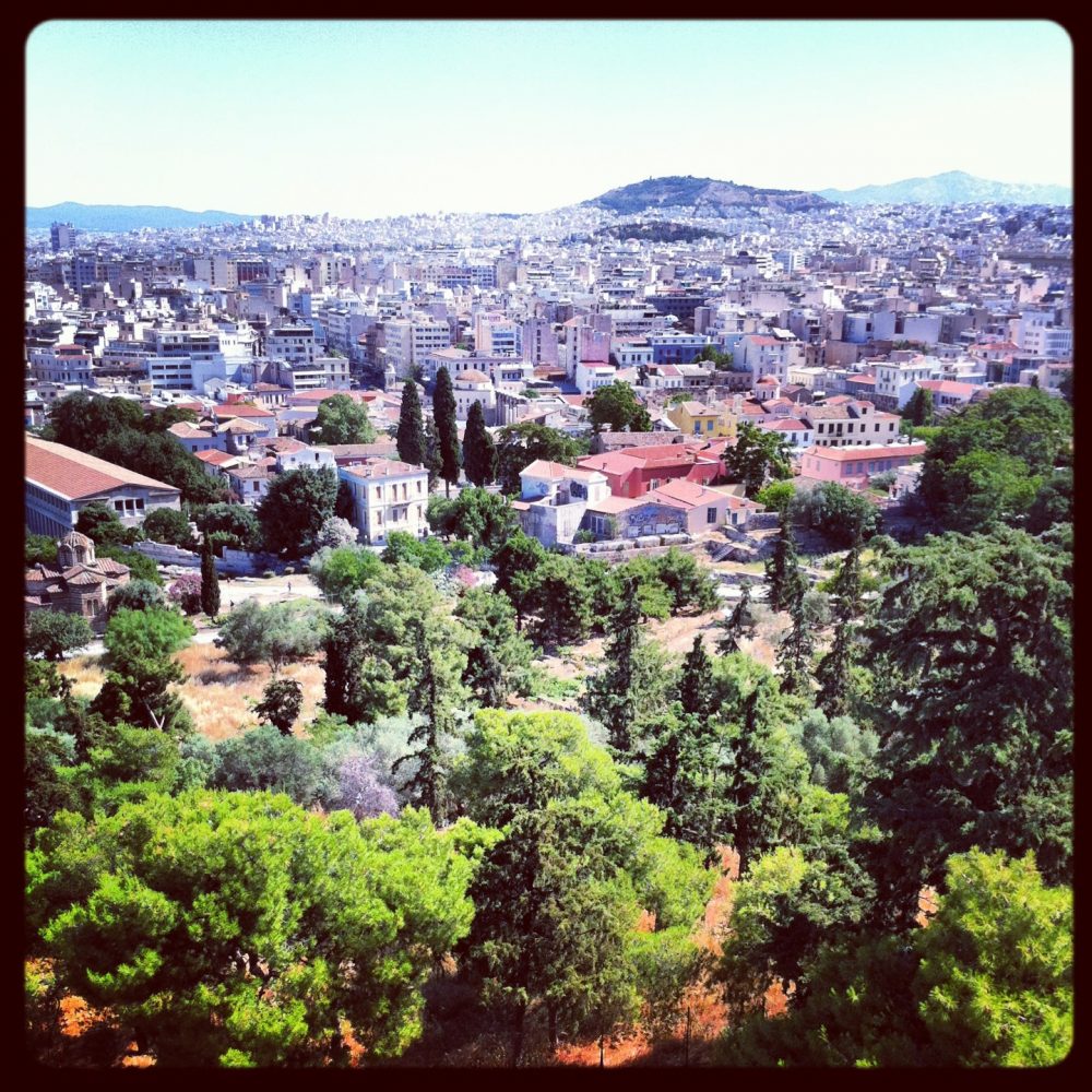 vue sur Athenes depuis le Parthenon