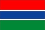Le drapeau de la Gambie