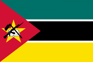 drapeau du Mozambique, l'un des pays le plus pauvre au monde