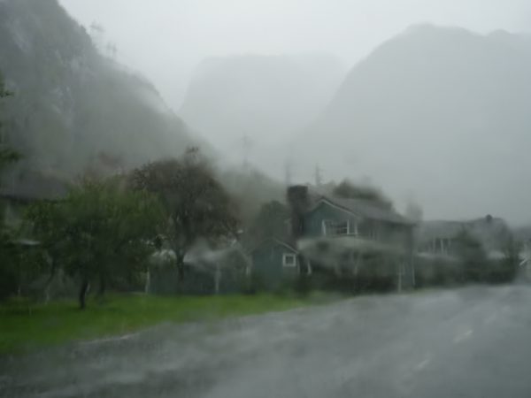 La Norvège sous la pluie