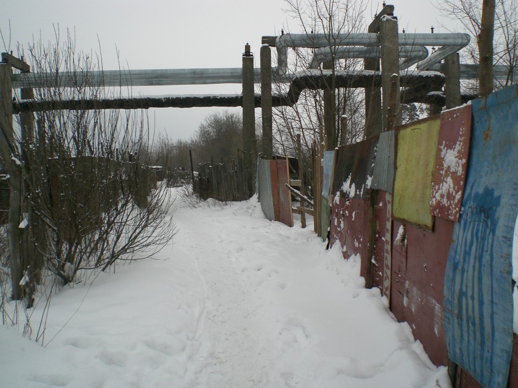 Canalisations hors sol en Russie