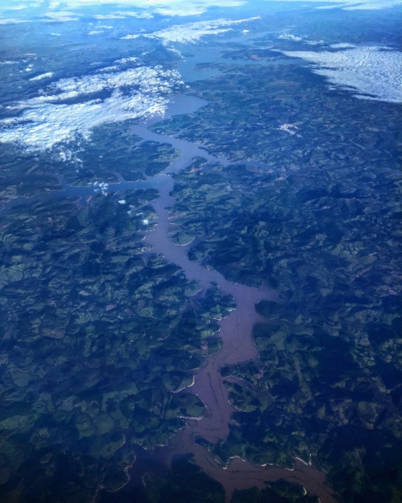 Une vue d'avion du Brésil