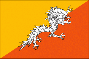 Le drapeau Bhoutan