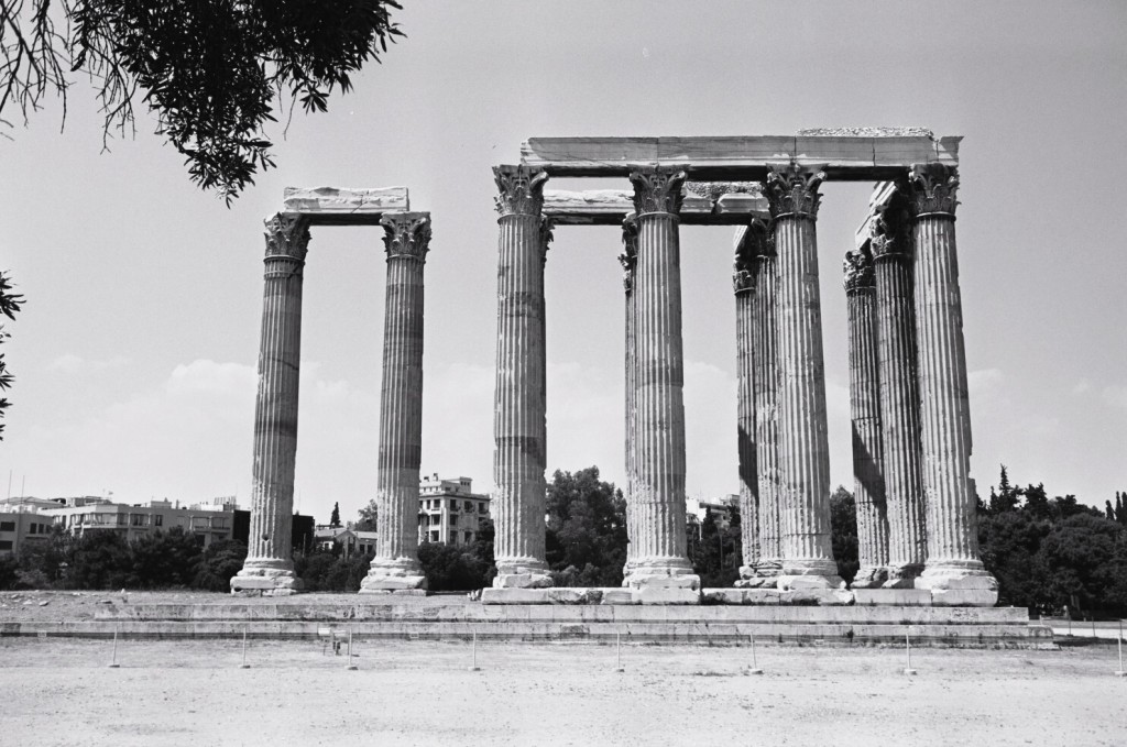 Les dernières colonnes du temple de Zeus à Athènes
