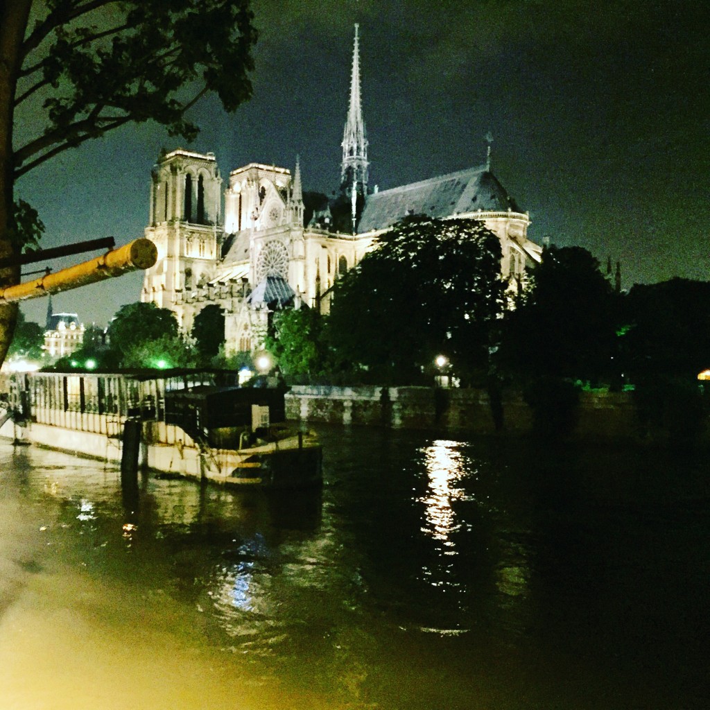 La cathédrale de Paris cernée par la Seine en crue 