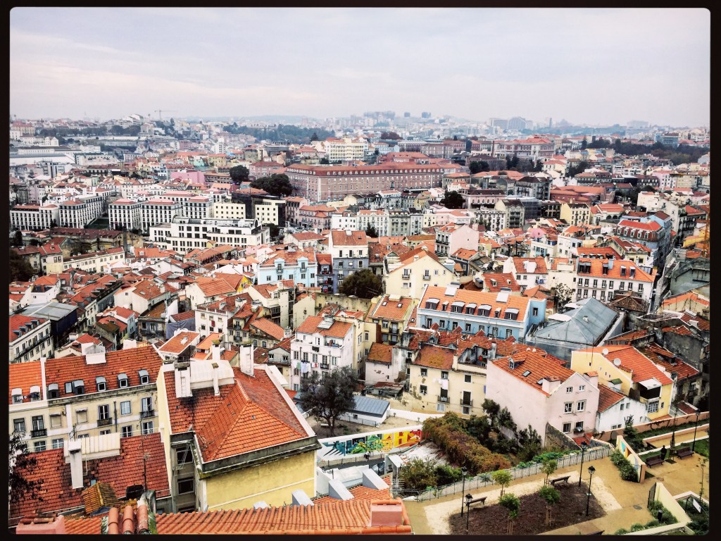 Vue aérienne sur l'une des plus belles villes portugaise