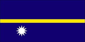 Le drapeau de l'île de Nauru