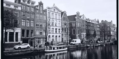 Les quais d'Amsterdam en hiver
