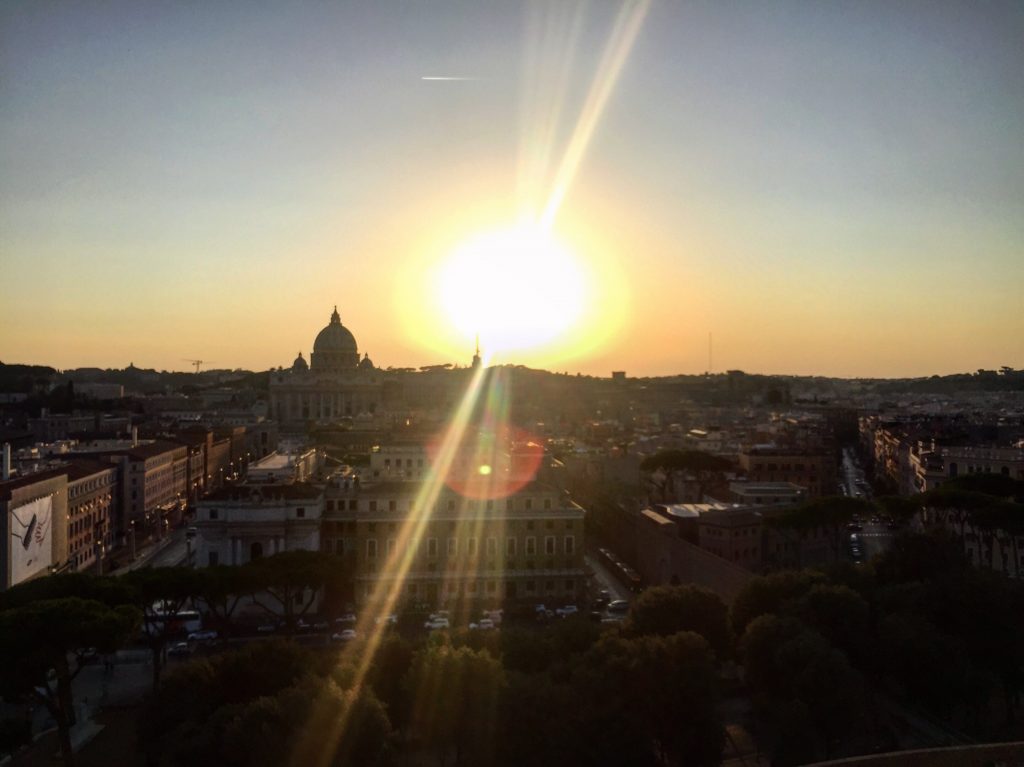 Un coucher de soleil à Rome