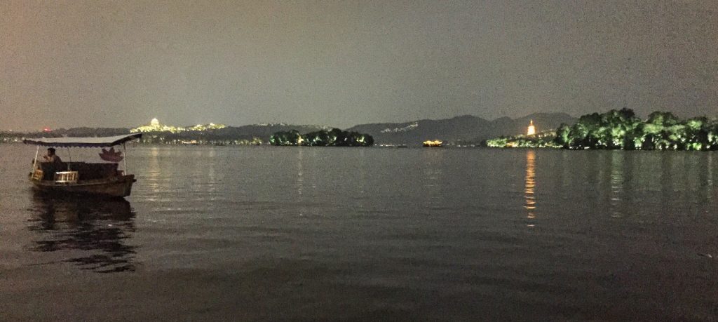 Le lac de l'ouest la nuit, Hangzhou 