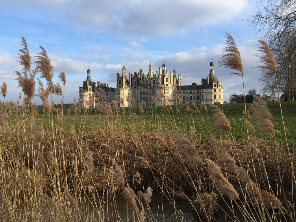 Le château de Chambord perdu dans les herbes folles