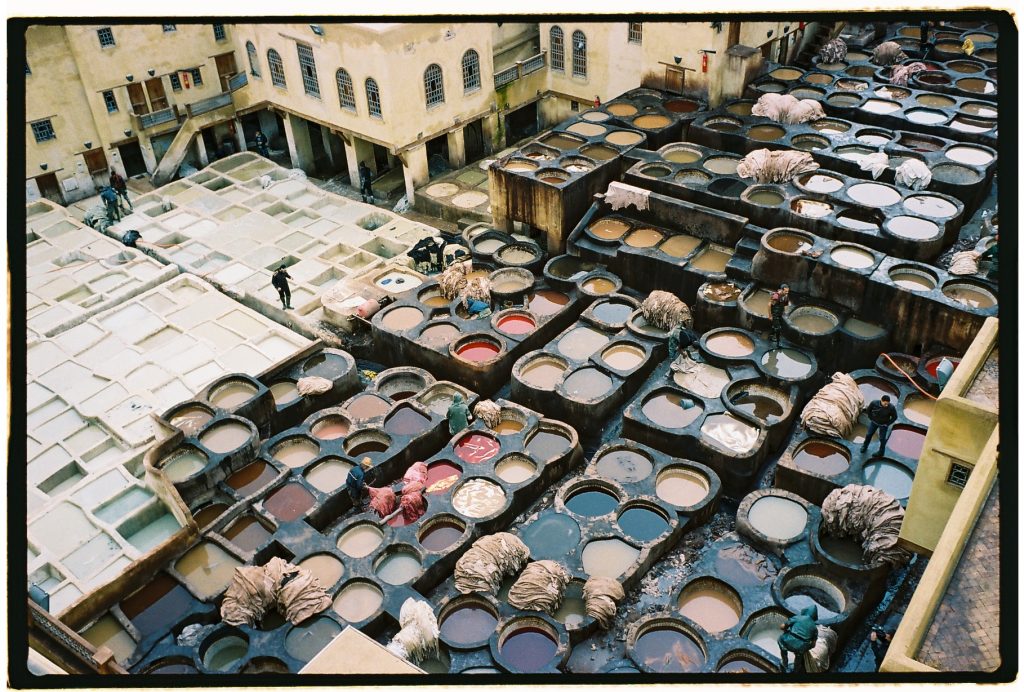 Les tanneries de Fès au Maroc