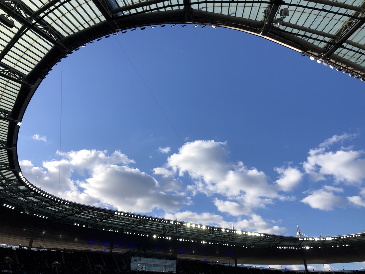 Une vue plein ciel depuis le stade de France
