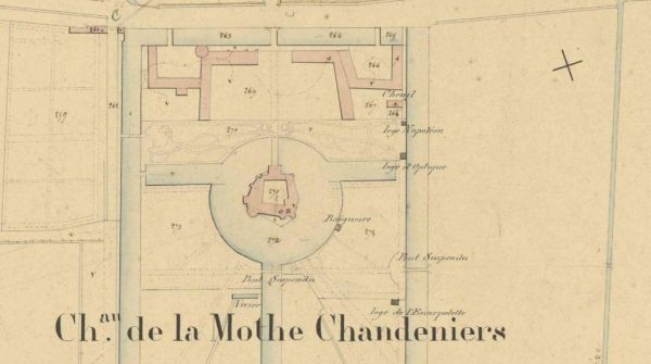 Le plan du château de la Mothe Chandeniers