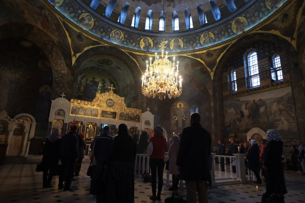 Une cérémonie religieuse à Kiev, l'un des pays les plus peuplés d'Europe