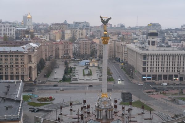 La place Maidan au mois de novembre