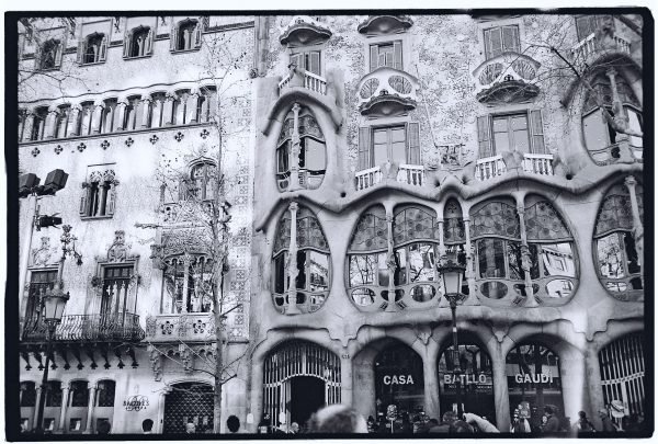 La façade de la Casa Batllo lors d'une Escale à Barcelone