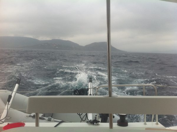 Le mauvais temps arrive toujours très vite surtout à l'approche des côtes de Corse