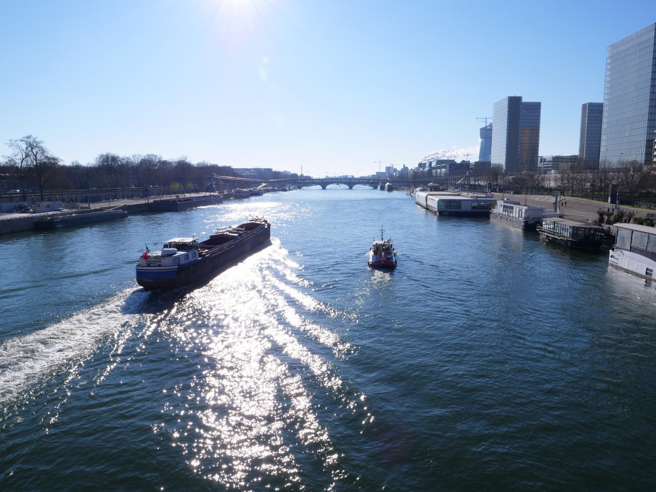 Parfois la Seine devient bleue comme le ciel et le spectacle devient fabuleux