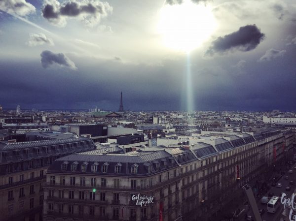 Une très jolie vue sur Paris depuis la terrasse des galeries Lafayette