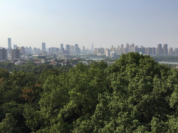 Une vue sur Wuhan depuis la tour de l'université