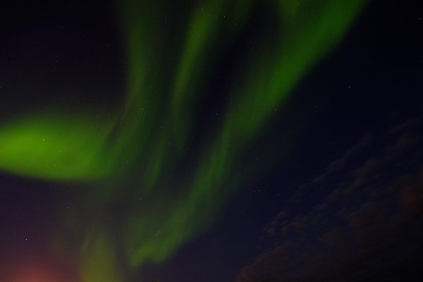 Une aurore boréale dans le nord de la Scandinavie