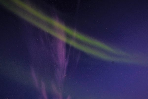 Une aurore boréale dans le ciel du Cap Nord en Norvège