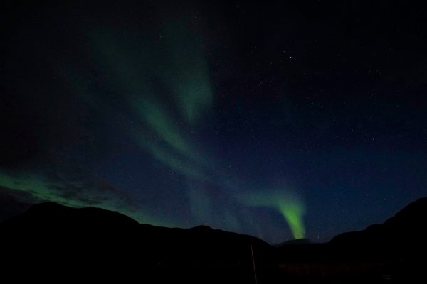 Nordkapp, seul au monde avec des aurores boréales