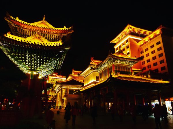 Xian dans le centre ville d'une des plus belles villes de Chine