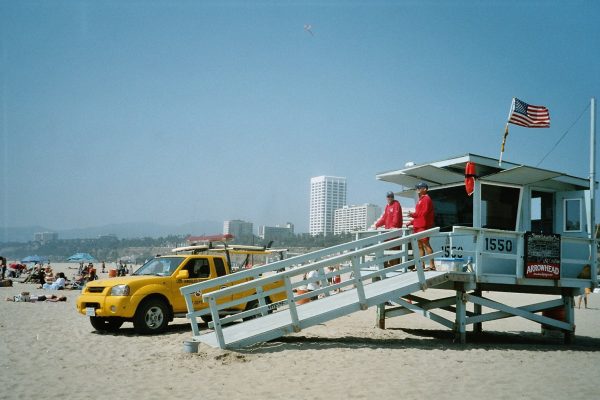 Sur la plage à Los Angeles