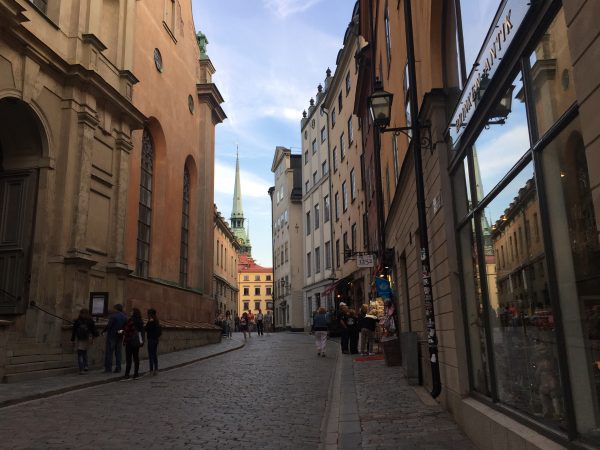 L'immanquable clocher de l'église allemande de Stockholm
