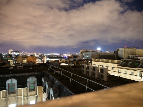 Skyline in Glasgow by night