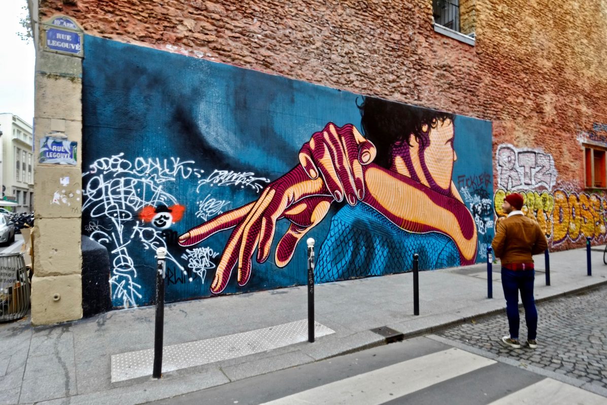 Rue Legouvé l'une des plus longues fresque de street art de Paris