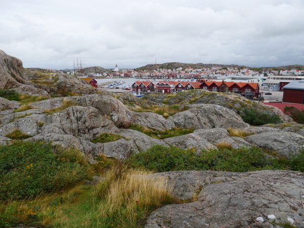 Granit and red houses this is Skarhamn