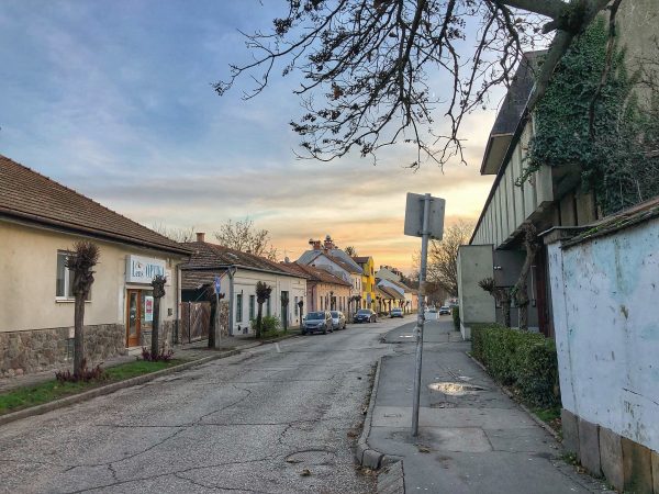 A very nice street at the end of the day in Szentendre