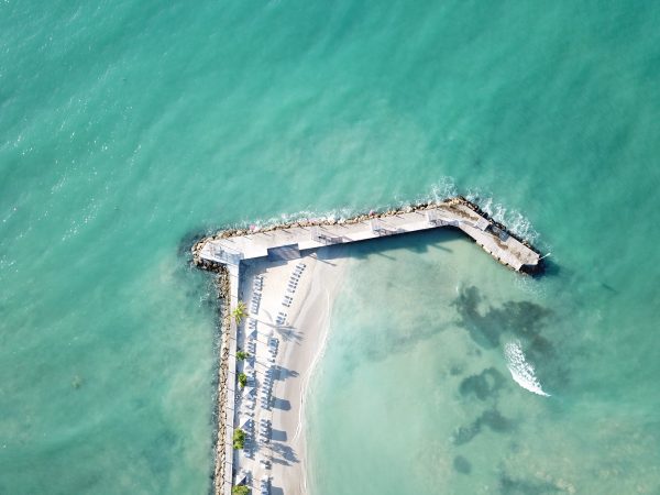 Une plage privé aux Antilles françaises