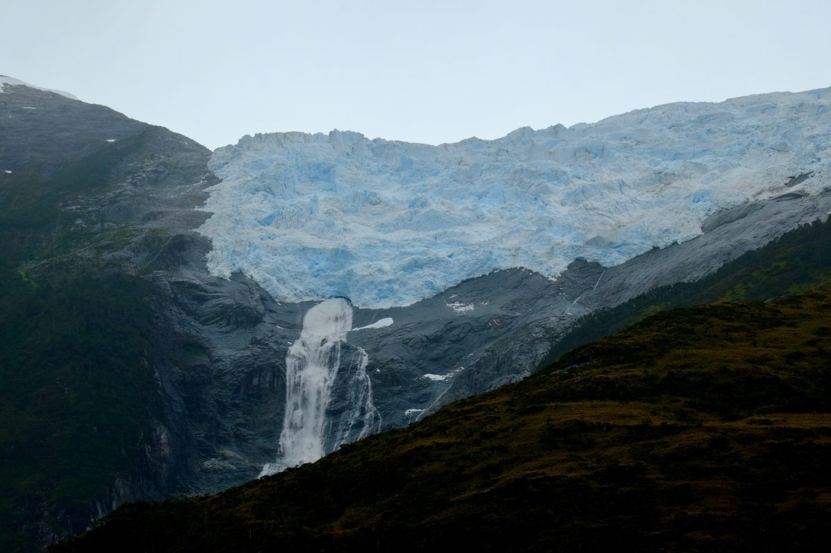 A glacier in Patagonia during a austral summer