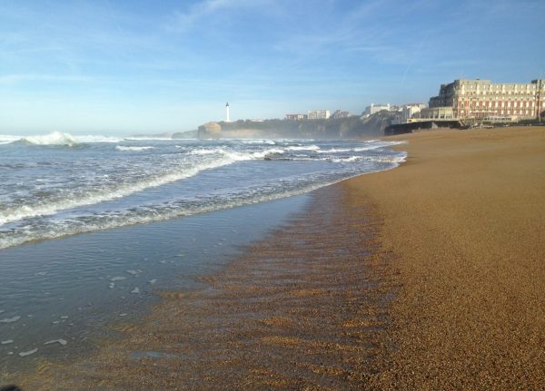 Sur la grande plage de Biarritz