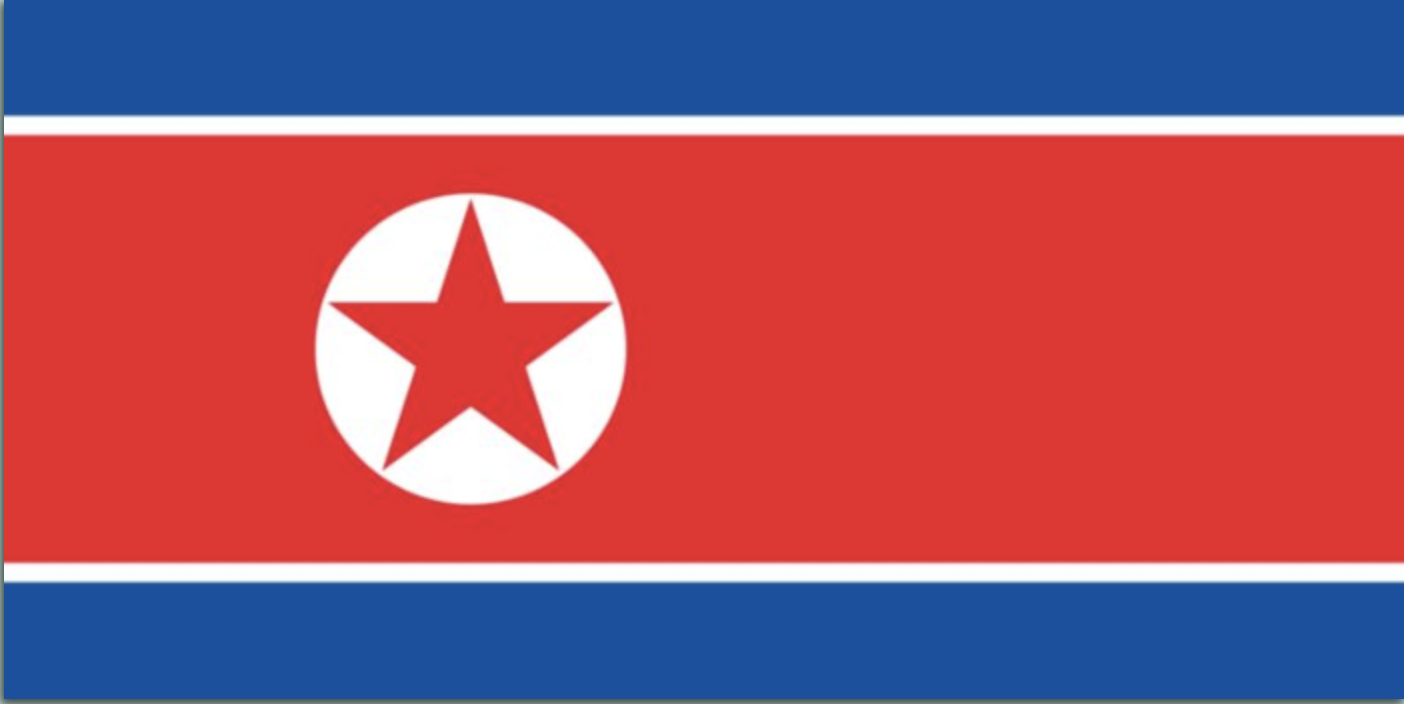Le drapeau de la Corée du Nord
