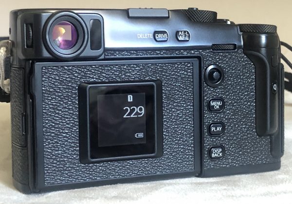 The rear of the X-Pro 3