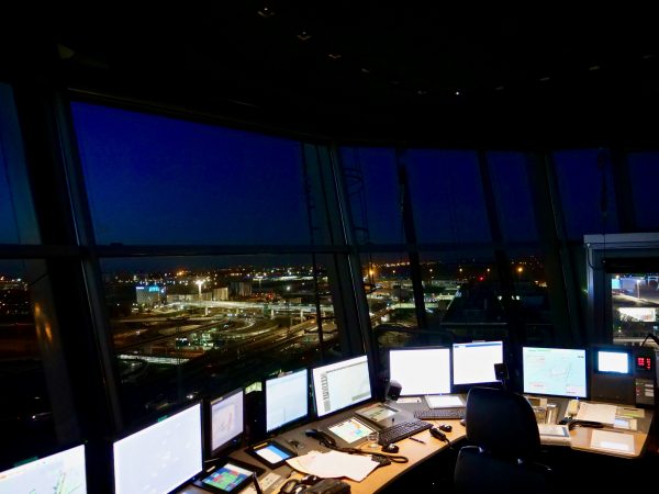 A view from the tower control