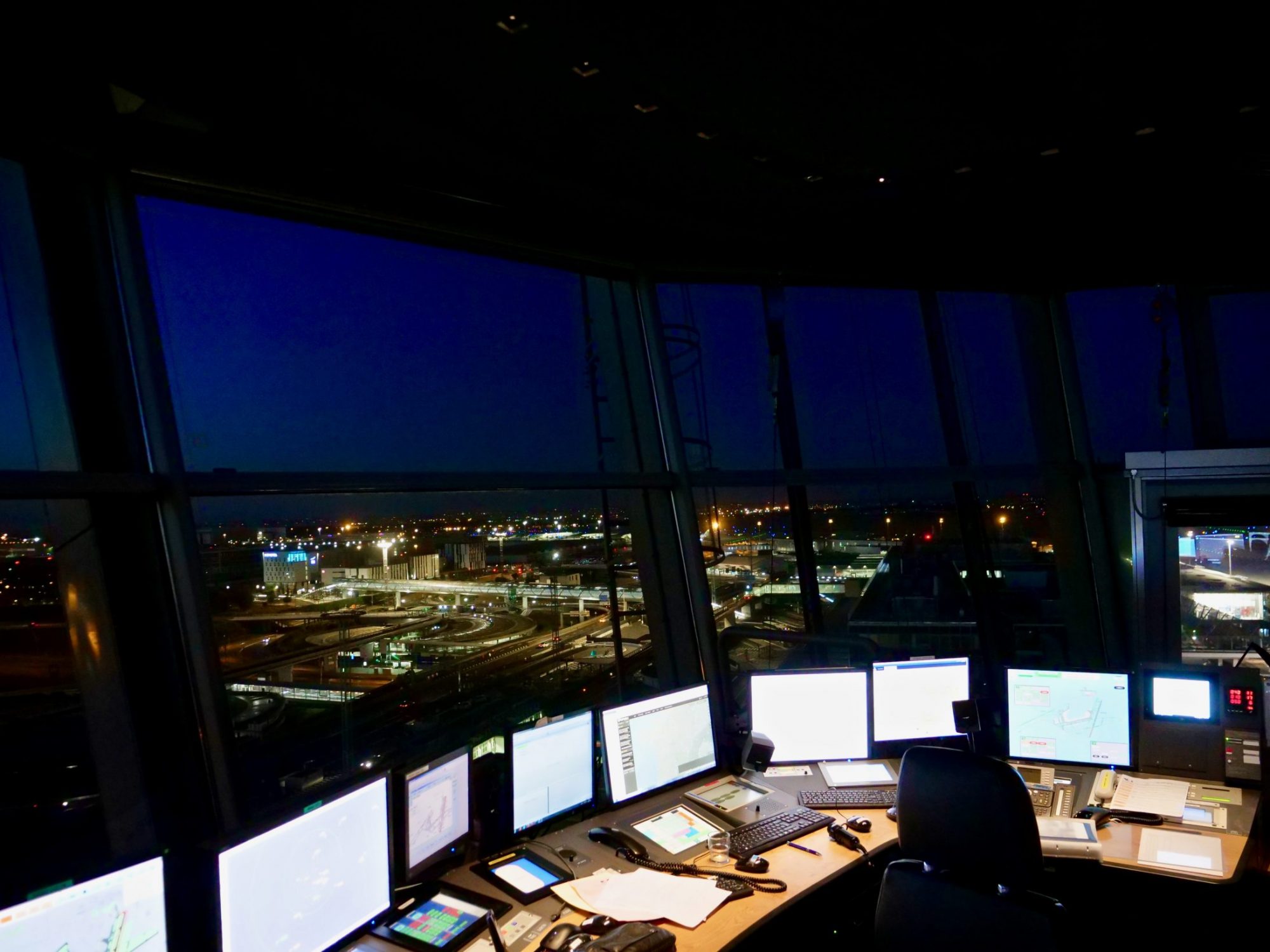 A view from the tower control 