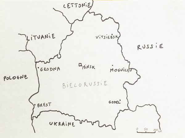 La carte de la Biélorussie