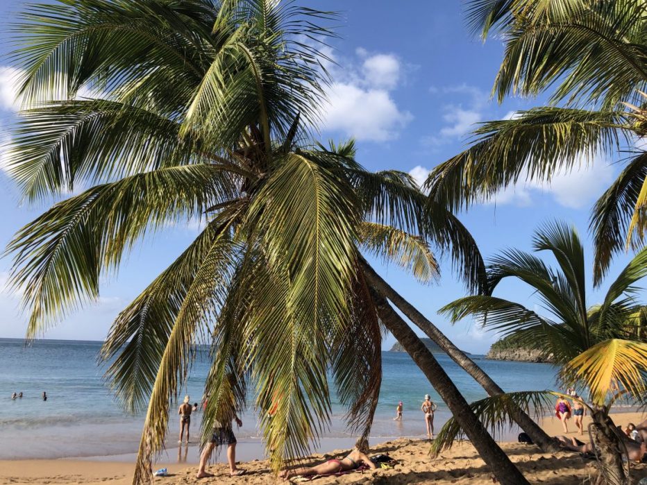 Sur une plage de Guadeloupe