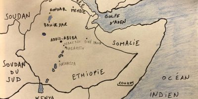 La carte des plus grandes villes d'Ethiopie