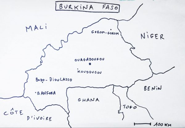 La carte des plus grandes villes du Burkina Faso