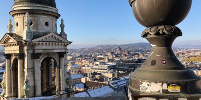La vue depuis le sommet de la basilique Saint-Etienne à Budapest