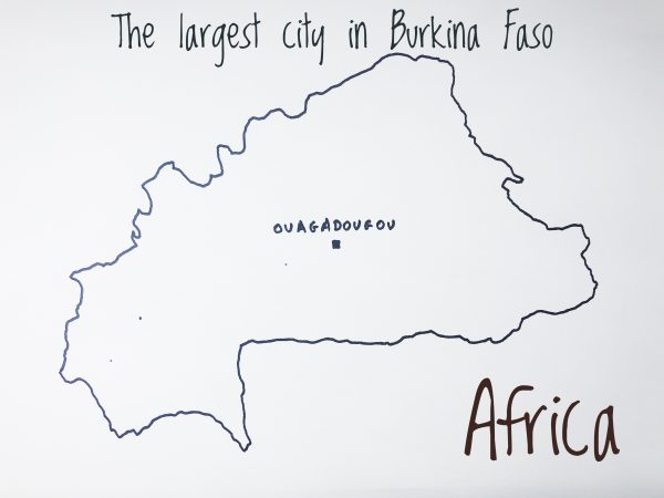 the map of the largest cities in Burkina Faso