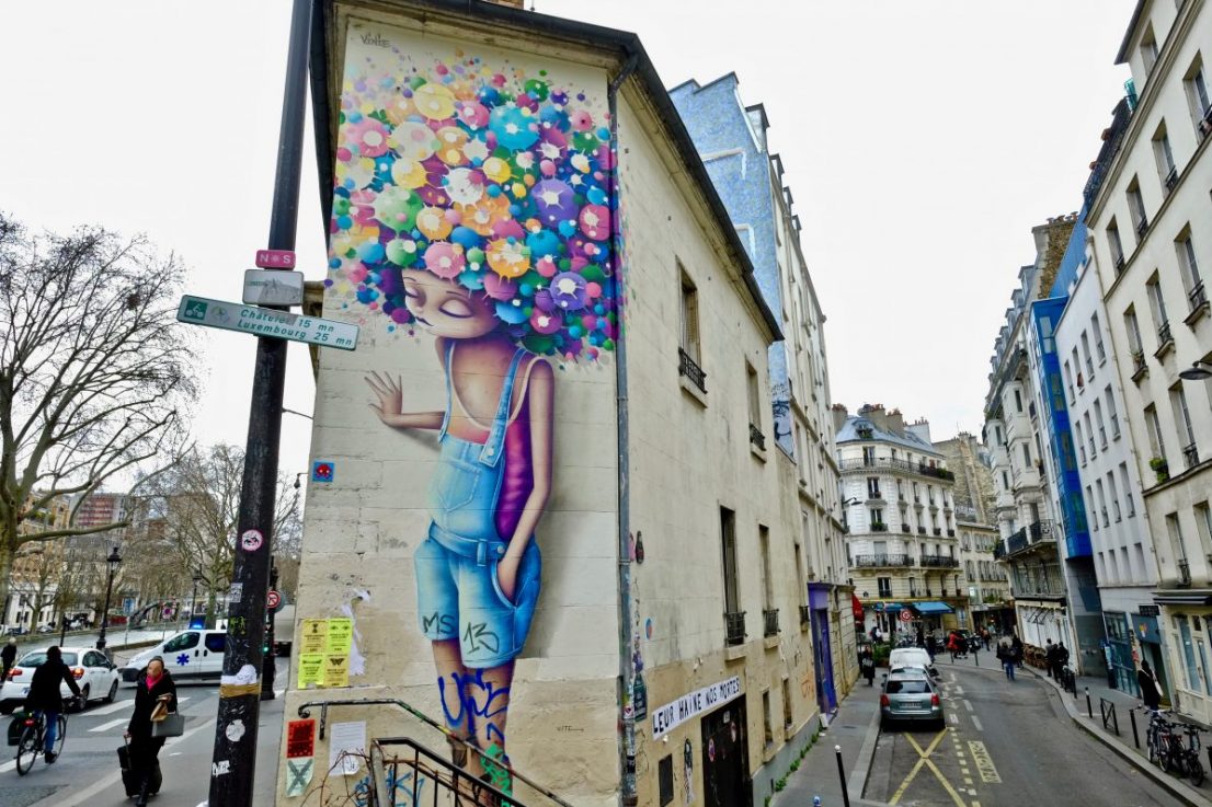 L'une des fresques de street art les plus célèbres du 10 ème arrondissement