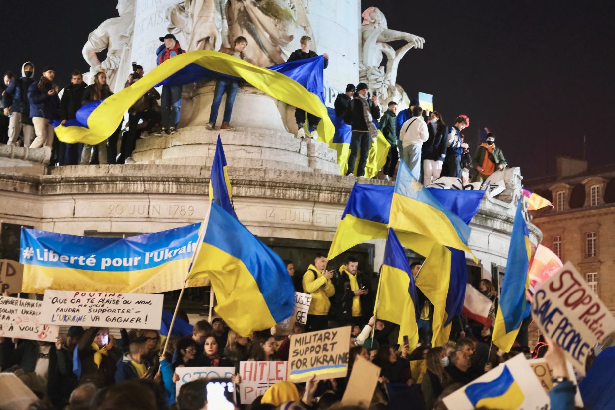 Plus récemment la manifestation du 24 février 2022 contre la guerre en Ukraine